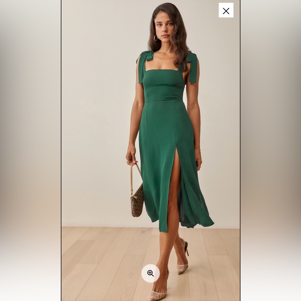 Reformation twilight dress in green size 20. Worn once.